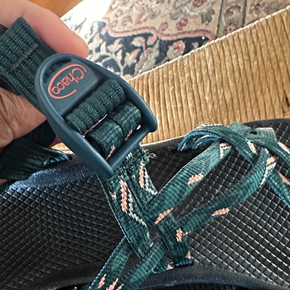 Chaco woman’s zcloud Dark Teal and Black x Warren pine adventure Sandals - Picture 8 of 11